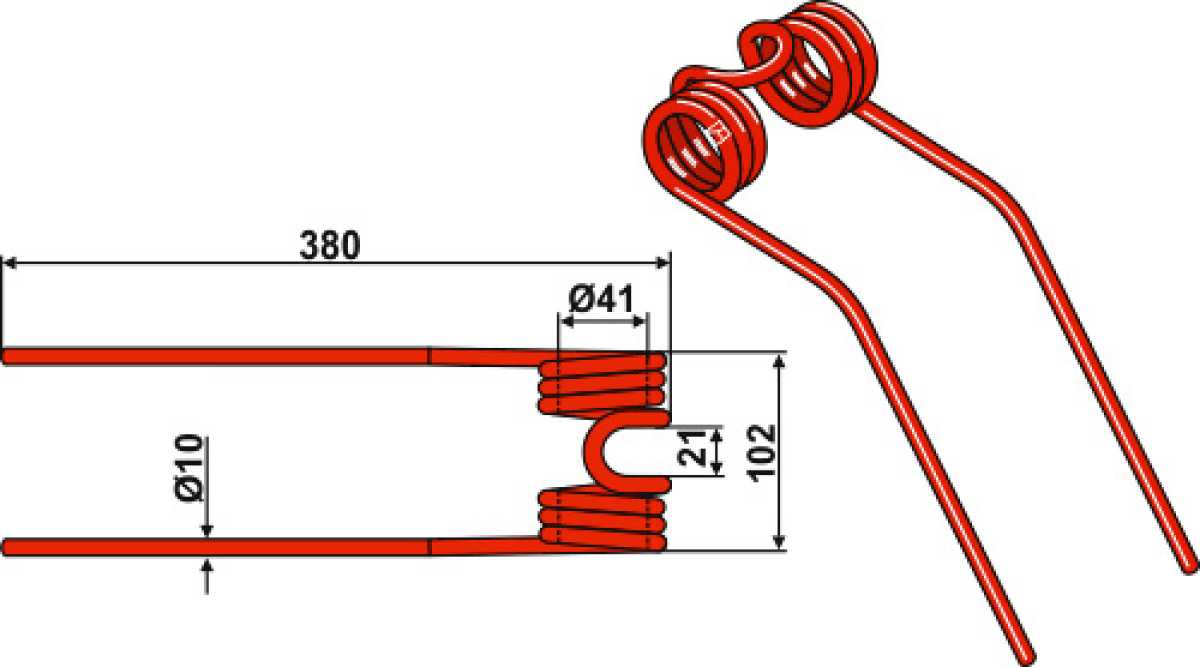 Heuwenderzinken Ø10